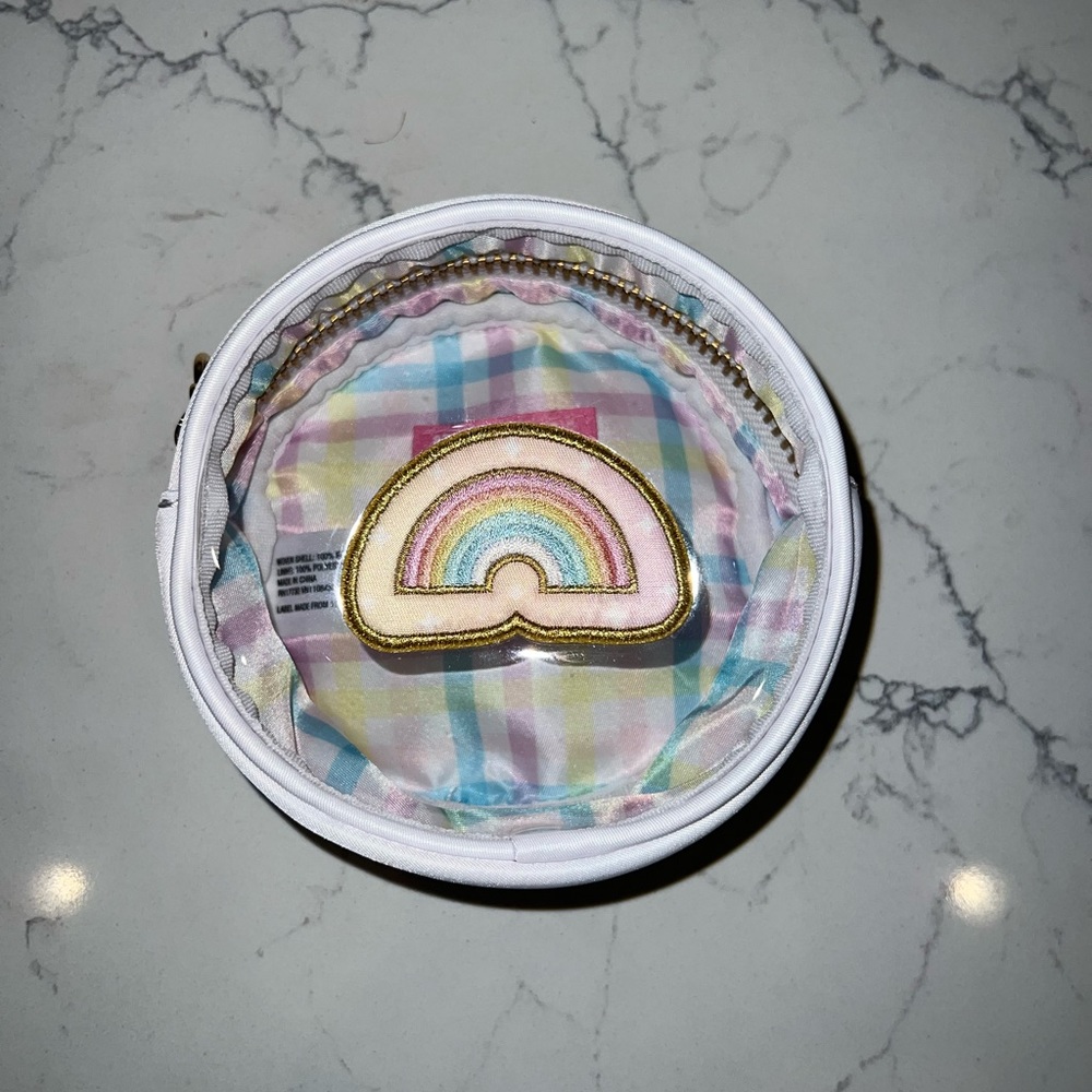 Stoney Clover x Target White Clear circle pouch w Rainbow Barbie Collab Patch